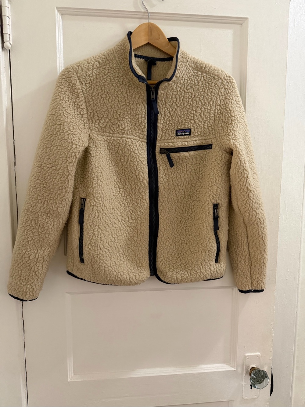 Patagonia kids Cream Retro pile Fleece Full Zip Jacket